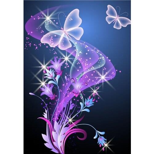 5D DIY Diamond Painting Butterfly Scenery Diamond Embroidery Full Square Round Rhinestone Crafts Pictures Home Decor Art Gift