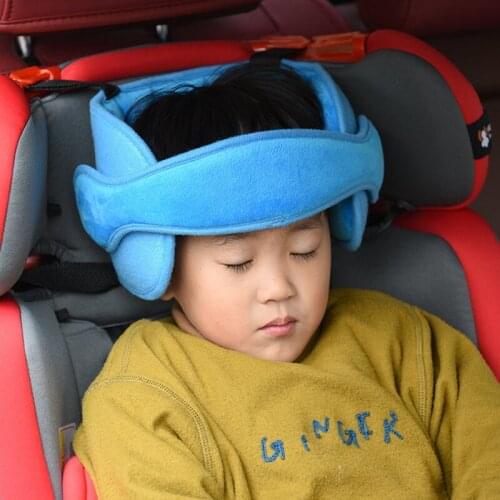 Car Baby Head Fixing Strap Child Car Safety Seat Velcro Head Rest Sleep Aid Belt Adjustable Size Buckle Fixed Multi-color