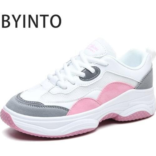 Basket Femme 2021 Platform Women Sports Tennis Shoes Light Breathable Chunky Sneakers Gym Fitness Female Trainers Tenis Feminino