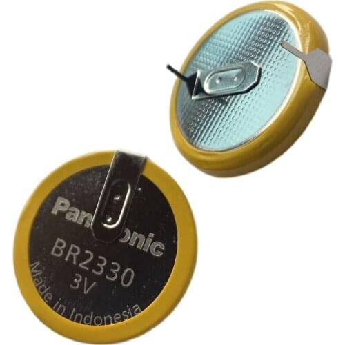 20pcs/lot Panasonic BR2330/HFN High Temperature Resistant Battery 3V Lithium Button Batteries Cell with Soldering feet BR2330