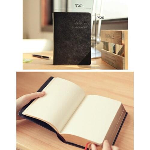 Retro Thick Paper Notebook Notepad PU Leather Bible Style Diary Book Journals Agenda Planner Stationery Supplies GK99