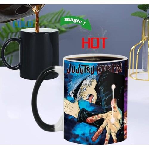 350ml Anime Jujutsu Kaisen Color Changing Cup Coffee Cow Milk Tea Cup Ceramic Thermal Reaction Mug Interesting Gift For Friends