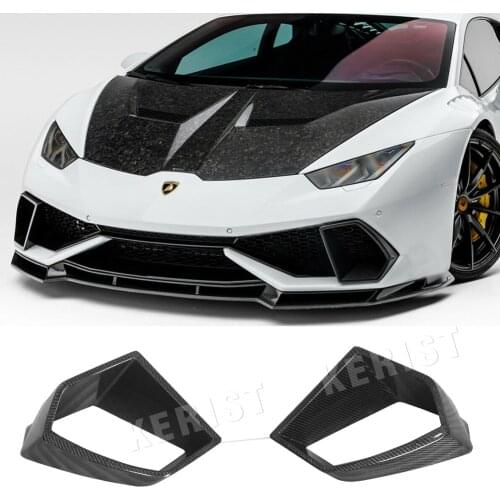 Carbon Fiber Car Front Splitters Lip Apron Case For Lamborghini Huracan LP600-1 610-4