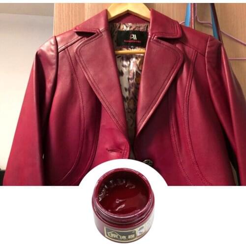 Wine Red Leather Cream Leather 50ml Restoration Holes Scratch Cracks Leather Sofa Bags Shoes Clothes Shoe Cream Acrylic Paint