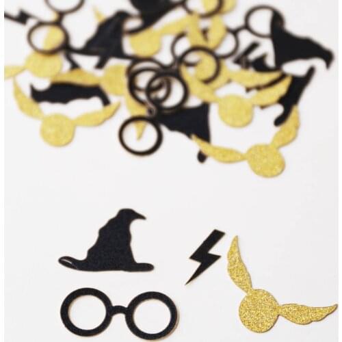 Black and gold Party Decor - wizard party Table Confetti, CF-002