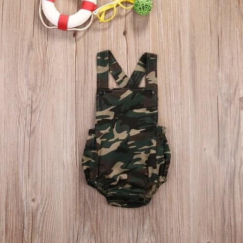 Baby Camouflage Rompers Infant Girls Boys Clothes 2018 Summer Newborn Baby Jumpsuit Toddle One-Pieces Outfits