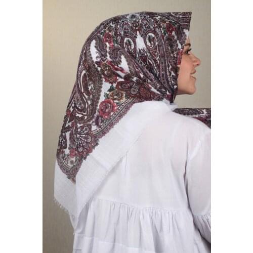 ERİPEK PATTERNED LINEN FLAMLI SCARF-DESEN-18-RENK-02
