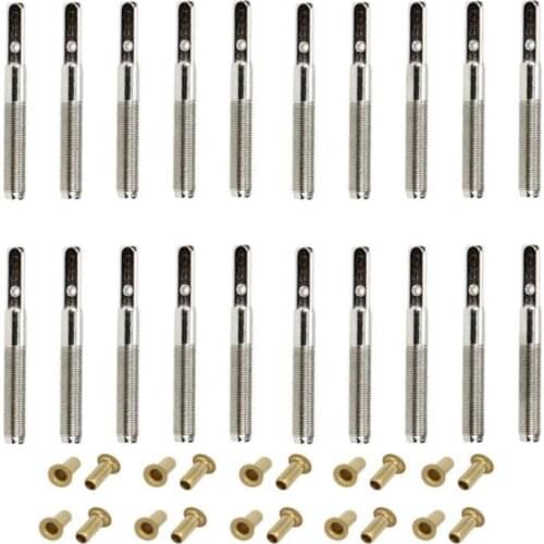 20 Pcs Lyre Harp Tuning Pin Nails with 20 Pcs Rivets Set for Lyre Harp Small Harp Musical Stringed Instrument