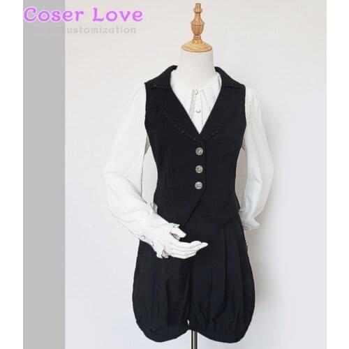 Classic Lolita Outfits Neverland Black V Neck Sleeveless Waistcoat With Shorts