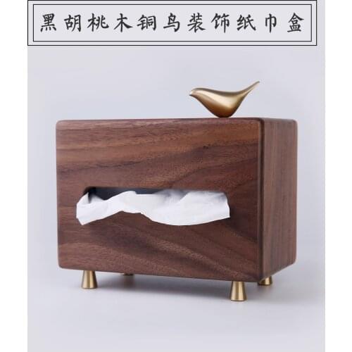 Creative Square Container Wooden Tissue Box Holder Organizer Kitchen Napkin Tissue Boxes Paper Servilletero Wipe Case BW50ZJ
