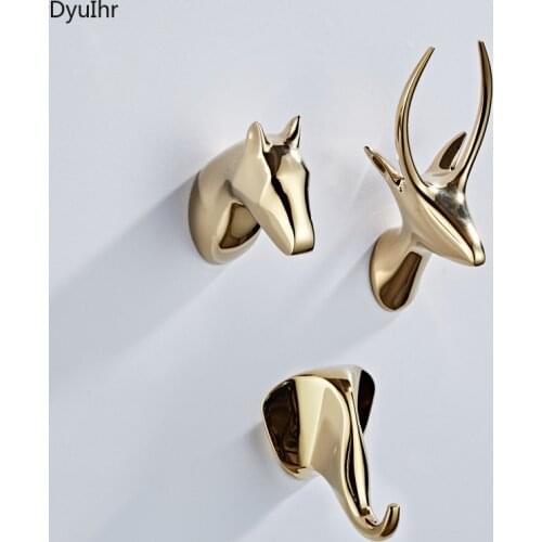 Bathrobe hook gold metal towel hook for clothes coat coat hat bag hook wall hanging bathroom accessories towel hook rack DyuIhr