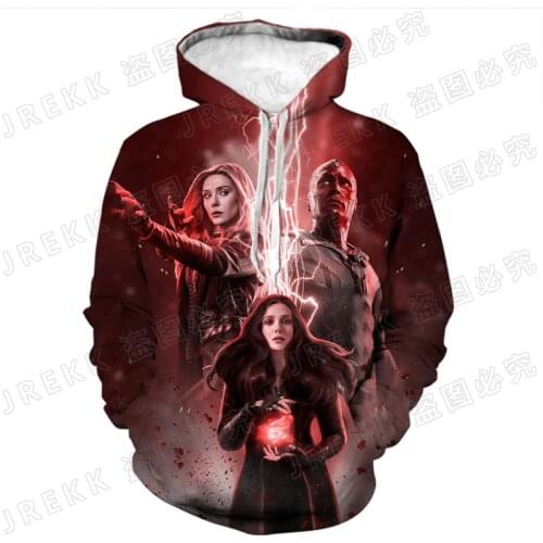 Marvel Wanda Django Maximoff 3D Print Cool Hoodies Men Women Children Sweatshirts Fashion Streetwear Coat Unisex Clothing