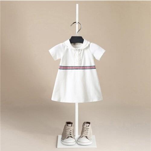 2020 New Girls Dresses Cotton Brand Summer Baby Girls Dress Princess Dress Kids Girls Clothes Childrens Short Sleeve Clothing