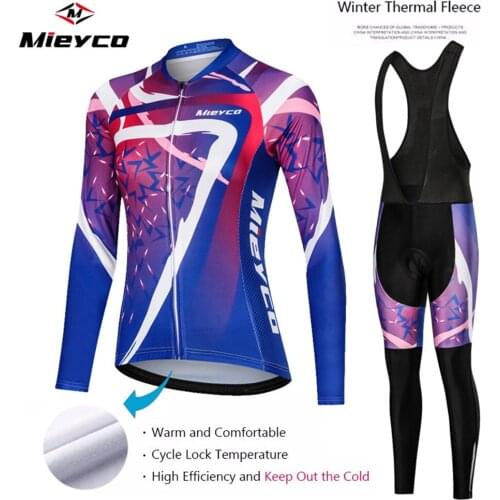 Cycling Clothing Long Sleeve Jersey Winter Warm Bicicleta MTB Set Thermal Fleece Ropa Ciclismo Invierno Feminino Uniforme Pants