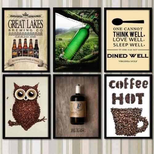 Pop Art Cafe Beer Animal Living Room Office Decorative Painting Mural Paintings Modern Painting Wall Painting Wall Canvas Art