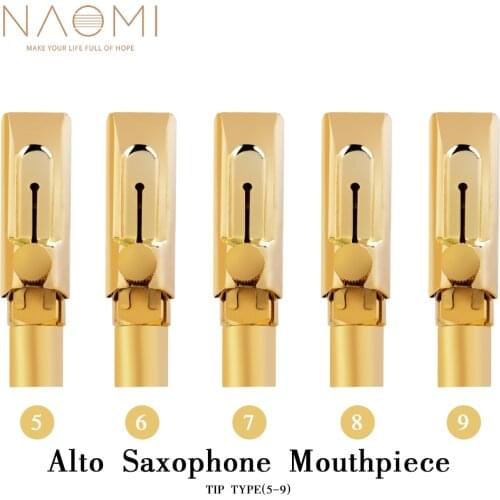 NAOMI Professional Saxophone Alto Metal Mouthpiece Advanced Sax Mouth Pieces 5 Size Option