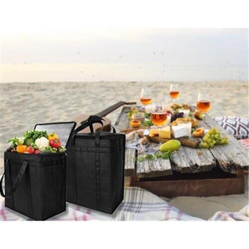 Lunch Carry Bag Aluminum Foil Food Insulation Bag Foldable Household Car Non-woven Fabric Preservation Package Thermal Bag