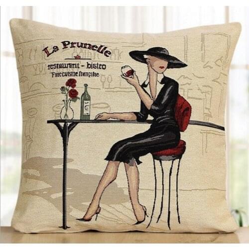 Home textile sofa decorative cushion covers/cartoon printed linen cushion covers luxury part/wedding gifts fashion women decorer