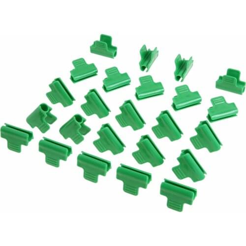 24Pcs 11mm Pipe Clamps Greenhouse Film Frame Vegetable Fruit Cover Insect Net Shelter Sunshade Net Fixing Clamp Clip Garden Tool