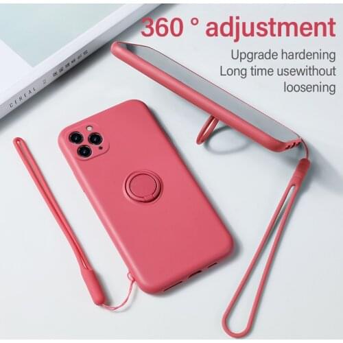 Ultra-thin Silicone Magnetic Phone Case For iPhone 12 11 Pro SE XS max XR XS X 8 7 6 Plus Bracket Protection Cover