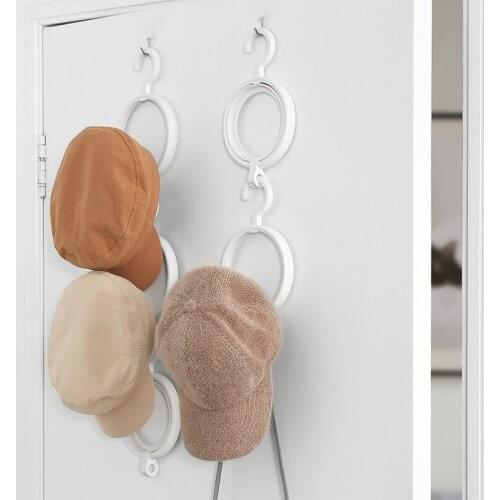 Hat Rack Hanger Holder Organizer Closet Hanging Baseball Cap Display Storage Rack for Scarves Handbags Mounted Hanging Hook