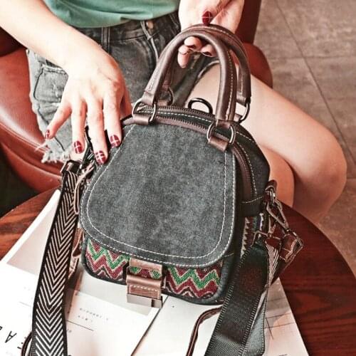 Vintage Mini Bags for Owmen Fashion Purses and Handbags Luxury Designer Tote Dual-use Denim Shoulder Crossbody Bolso