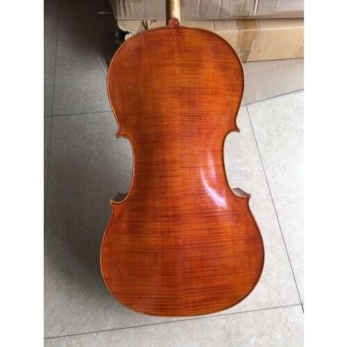 Rich flame High grade handmade cello 4/4 3/4 solid wood Red light cello stringed instrument beginner professional violoncello