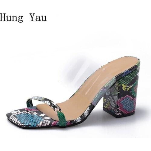 Woman Sandals Shoes Slippers Summer Style Wedges Pumps High Heels Slip On Transparent Fashion Snake Gladiator Plus Size 35-42