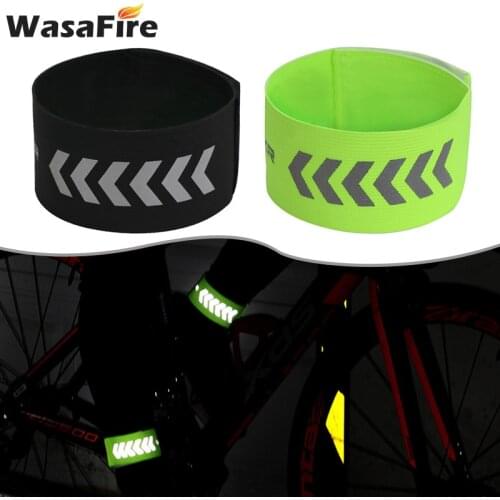 1 Pair Cycling Pants Hand Clip Reflective Belt Safety Sports Running Bicycle Pants Band Leg Strap Belt Ankle Support