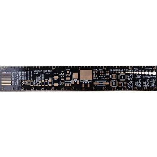 1Pc PCB Ruler for Electronic Engineers For Geeks Makers For Arduino Fans PCB Reference Ruler PCB Packaging Units