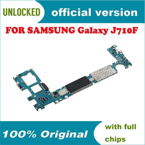 Original unlocked mainbaord for Samsung Galaxy J7 2016 J710 J710F/DS with full chips Motherboard good working Free Shipping
