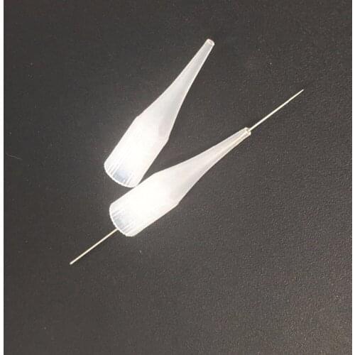 Fresshipping 100Pcs Permanent Makeup 1R Plastic Needle Tips And 100Pcs 0.35*50MM Tattoo 1R Needle For Giant Sun Tattoo Gun