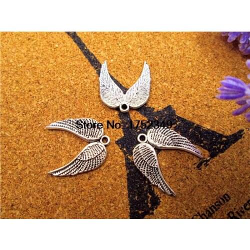 15pcs--Angel Wings Charms Antique Tibetan Tone wing charm pendants 21x19mm