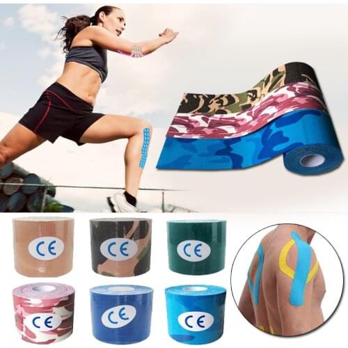 2.5CM/5CMX5M WaterProof All Cotton Kinesiology Tape Sport Tape Elastic Adhesive Muscle Bandage Kinesiology Tape Sport Muscl