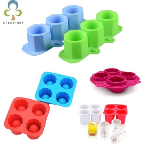 DIY Creative Silicone Ice Making Mould Brain Four Hole Ice Quilt Three Hole Wine Glass Ice Tray Ice Mould Ice Cream Mould YJN