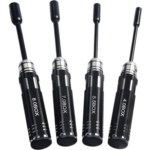 4PCS RC Repair Tools Flat Head Hex Screw Drivers 4.0/5.5/7.0/8.0mm Kit for RC Car Helicopter Fixed-Wing
