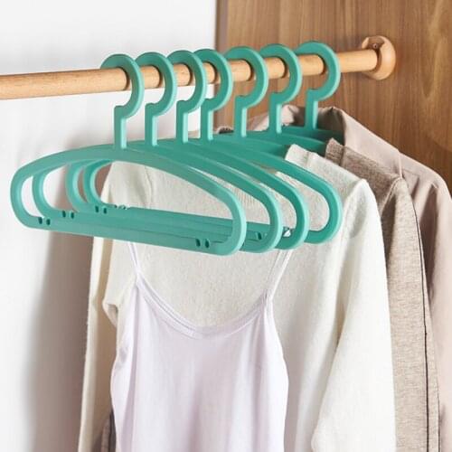 5 Pcs Home Hangers Plastic Thickened Thicker Hangers Clothing Store Dormitory Clothes Rack Non-slip Non-marking Clothes Rack