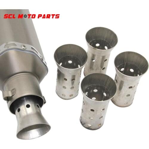 ALconstar-Racing Motorcycle 51MM Front End DB Killer AK Exhaust Muffler DB killer Catalyst Silencer Noise Sound Eliminator