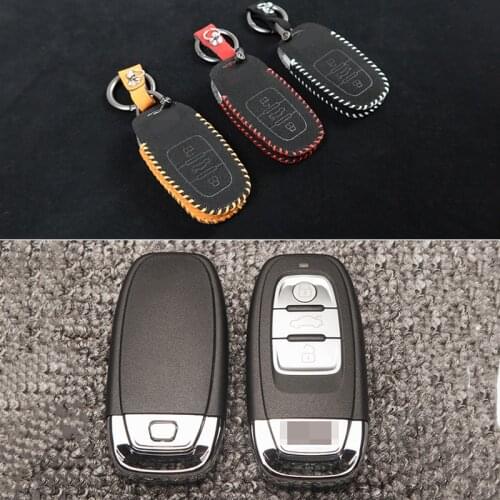 Turn Fur Car Key Case Remote Smart Key Case Key Fob Holder Cover Trim For Audi Q5 SQ5 A4 S4 A5 S5 B8 8K B8.5 A6 S6 C7 A7 S7