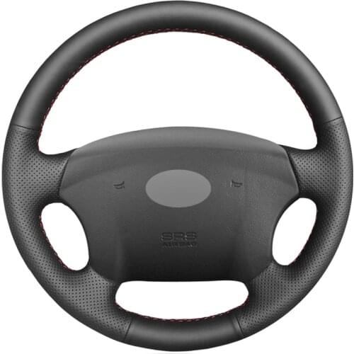 Black PU Faux Leather DIY Car Steering Wheel Cover for Hyundai Azera 2005-2010 Sonata NF NFC 2005-2010 Kia Carens 2007-2011