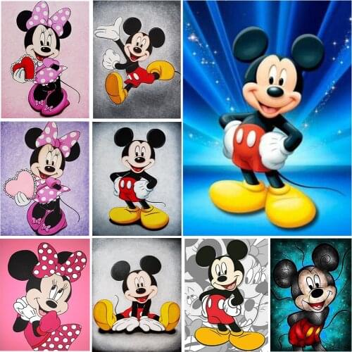 Disney 5d Diy Square/Round Diamond Painting Disney "Mickey Series" Diamond Embroidered Cross Stitch Mosaic Home Decoration