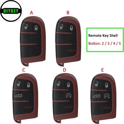 DIYKEY for Dodge Challenger Charger Dart Durango, for Chrysler 300 Replacement 2 2+1 3/ 3+1 4/ 4+1 5 Button Remote Key Shell Fob