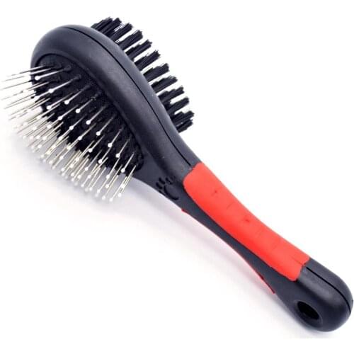 Pet Double Sided Bath Brush Dog Cat Rabbit Comb Pet Faces Fur Grooming Tool For Long & Short Hair Dogs Puppy