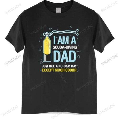 Cotton Tshirt mens summer Tops I'm A Scuba Dive Dad T Shirt Cotton Casual Short Sleeve T-Shirt Man Brand T-shirt Bigger size