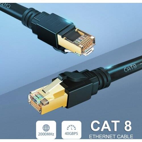 Tomtif PC RJ45 Cable Ethernet Cat 8 10m 40Gbps 2000MHz Lan Cable Internet Network Shielding Laptops PS 4 Router Modem Cat7 Cord
