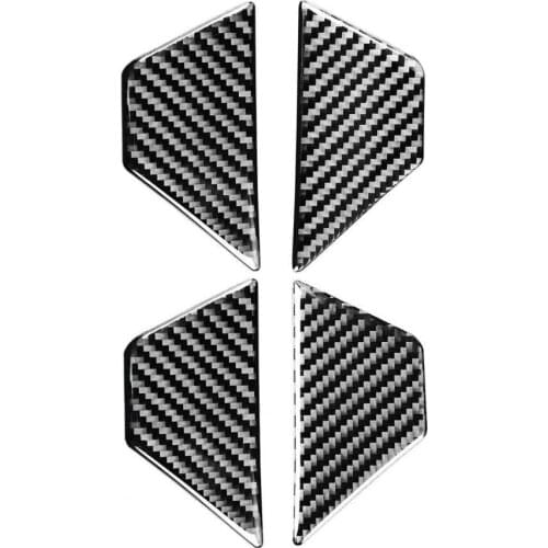 Carbon fiber adhesive inner door handle bowl panel decoration sticker for 2019 Audi A6L A7 Interior Mouldings наклейки на авто