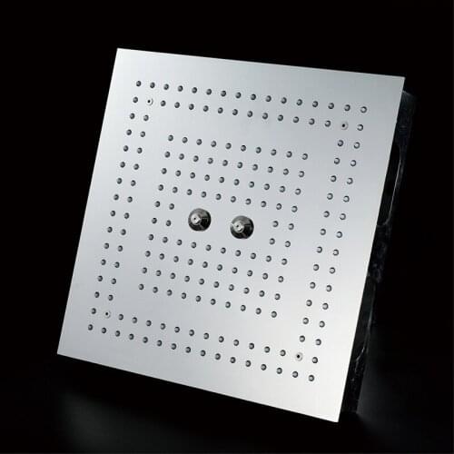 16 inch 400*400mm Square SUS Polished LED Shower Head Ceiling Embedded Remote Control LED Bathroom Shower head