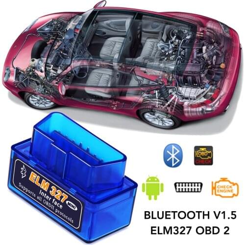 Mini ELM327 Bluetooth V1.5 OBD2 Car Diagnostic Tool for Hyundai Creta I10 I20 Tucson Elantra Santa Fe Solaris Creta Veloster