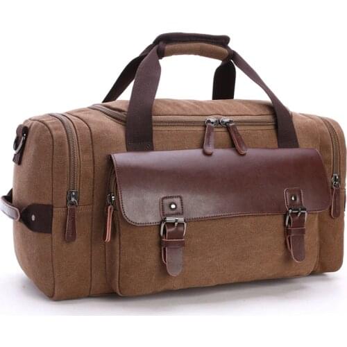 Multifunctional Portable Shoulder Single Travel Bag Large Capacity Men Hand Luggage Travel Duffle Bags Canvas Weekend Bags DB49