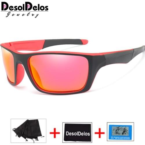 BRAND DESIGN New Polarized Sunglasses Men Outdoor Square Sun Glasses For Men Vintage Fishing Goggles Sport Eyewear UV400 Gafas